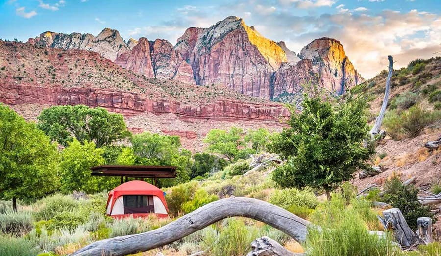 South Campground is located near the park's south entrance