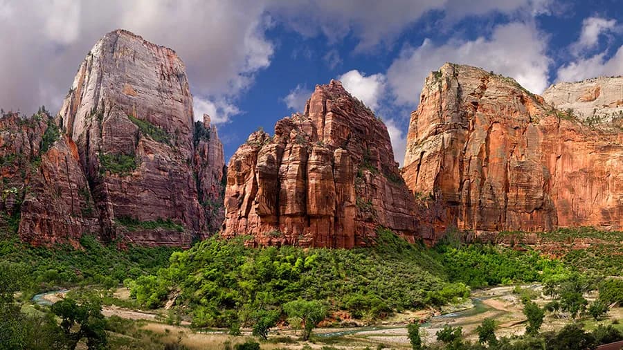 Zion National Park creates a natural cathedral-like setting
