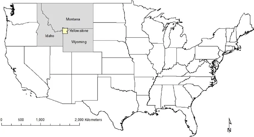 post-What State is Yellowstone National Park in: Where on Map